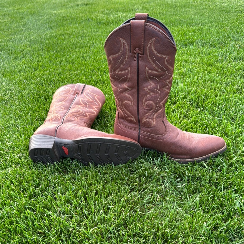 Reddish Brown Western Cowboy Boots Justin